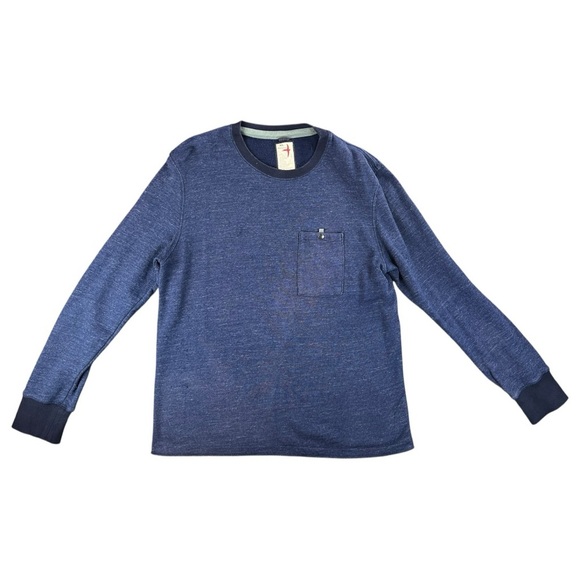 Relwen Men’s Windsurf Crew Sweater In Color Navy Marl Size XL - Picture 1 of 8